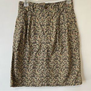 Vtg White Stag Floral High Rise Skirt